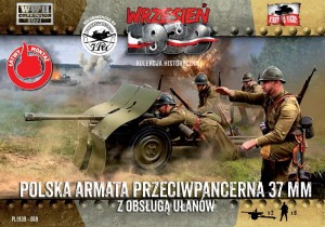 Polska armata przeciwpancerna 37mm Bofors z obsługą ułanów, First To Fight 069