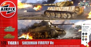 Tiger I vs Sherman Firefly - zestaw podarunkowy Airfix 50186