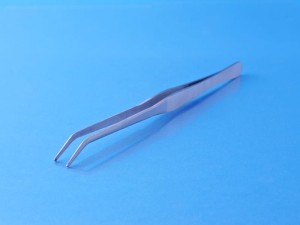 Pęseta stalowa płaskie końcówki wewnątrz