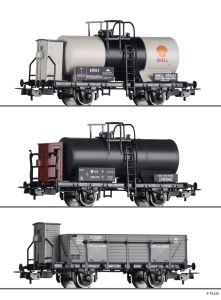 Zestaw 3 wagonów towarowych Debrecen/PKP/CFR, Tillig 70051