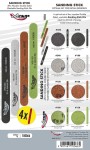 Zestaw PILNIKÓW SANDING STICK OPTIMAL SET 4 szt. / 8 gradacji, Mirage Hobby 100066