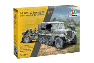 Sd.Kfz. 10 Demag D7 with 7,5 cm lelG 18 and Crew, Italeri 6595