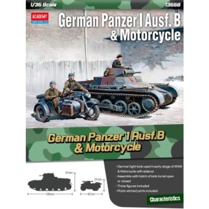 German Panzer I Ausf.B & Motorcycle, Academy 13556