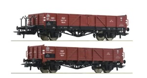 Zestaw 2 wagonów towarowych typ Wddt, Roco 6600150