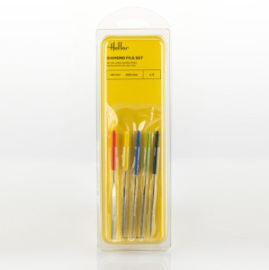 Diamond File Set 100 mm (5 pieces), zestaw pilników diamentowych Heller 99005