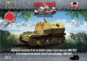 Niemiecki moździerz 8 cm na lekkim czołgu rozpoznawczym AMR 35, First to Fight 124