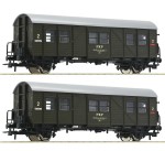 Zestaw 2 wagonów pomocniczych pasażerskich typu Bti, PKP, Roco 6200195