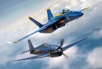 Boeing F/A-18 E Super Hornet & Grumman F6F-5 Hellcat - Blue Angels 80 Years, zestaw podarunkowy Revell 05613