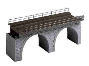 Wiadukt kolejowy, kamienny prosty, Faller 120477