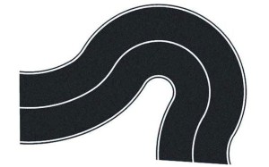 Folia - droga asfaltowa na łuku H0, Noch 60701
