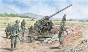 WWII Italian 90/53 Gun with Crew, Italeri 6122