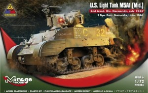US Light Tank M5A1 (mid), Normandy 1944, Mirage Hobby 726086